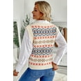 thumbnail image 3 of SIEANE Women’s V-Neck Sweater Vest Sleeveless Print Knit Pullover Tops,XL, 3 of 5