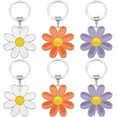 thumbnail image 1 of 6 llaveros de margaritas en 3 colores, de aleación esmaltada, con flores, para mujer, con anilla, 1 of 6