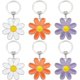 thumbnail image 1 of 6 llaveros de margaritas en 3 colores, de aleación esmaltada, con flores, para mujer, con anilla, 1 of 6