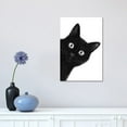 thumbnail image 2 of AatoeaX "Black Cat" Canvas Print Modern Wall Art Canvas Poster – Aesthetic Print for Home, Office Decor, 8"x12"or12"x8",Black Frame, 2 of 4