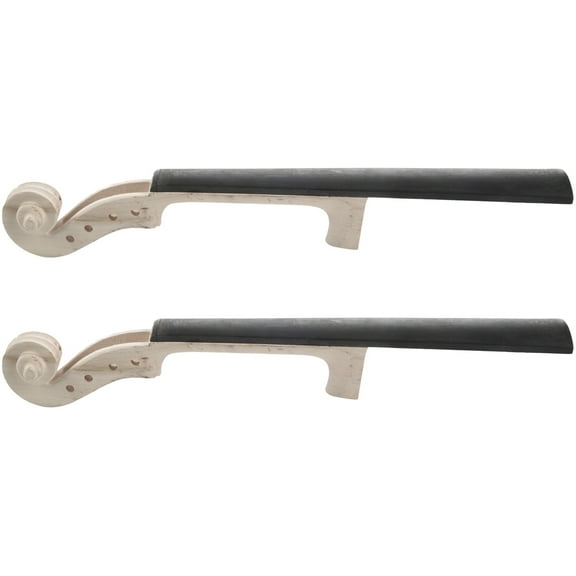 New Arrivals 2X 4/4 Size Maple Violin Neck Ebony Fingerboard DIY Kit with Hand Carved Scroll