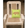 thumbnail image 2 of Carolines Treasures BB7760PW1818 Hungarian Mangalica Pig Green Fabric Decorative Pillow, 18 x 18 in., 2 of 2