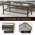 thumbnail image 4 of AECOJOY 5-Piece Rattan Patio Conversation Set with 2 High-Back Swivel Rocking Chairs, 2 Ottomans, and a Central Table, Dark Gray, 4 of 7