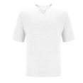 thumbnail image 5 of Men's Big and Tall Henley T-Shirts V Neck Short Sleeve Tops Casual Oversized Basic Tee Everyday Soft Shirt, 5 of 7