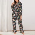 thumbnail image 2 of Haiem Autumn Forest Pattern Women’s Long-sleeve Sleepwear,Sleepwear Set,2-piece Loungewear Set,Soft PJs Comfy Nightwear with Pockets-Large, 2 of 7