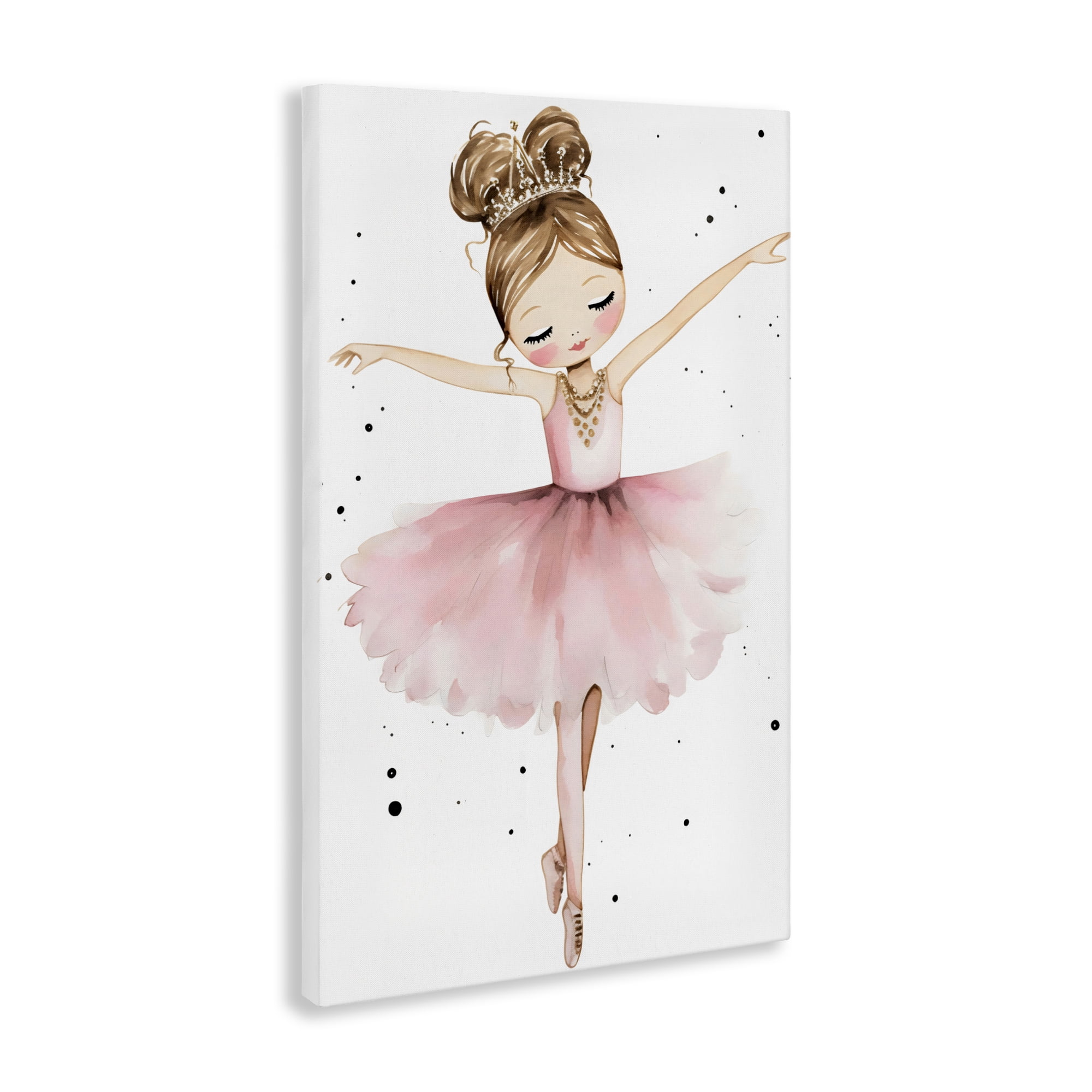 Stupell Industries Pointe Princess in Pink Tutu Canvas Wall Art, design by Creative Studio