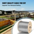 thumbnail image 3 of 1/8" Stainless Steel Cable Railing Kit 500ft, 316 Marine Grade Wire Rope, 7x7 Aircraft Cable for Deck, Stair, Porch, Fence – Durable & Corrosion Resistant, 3 of 11