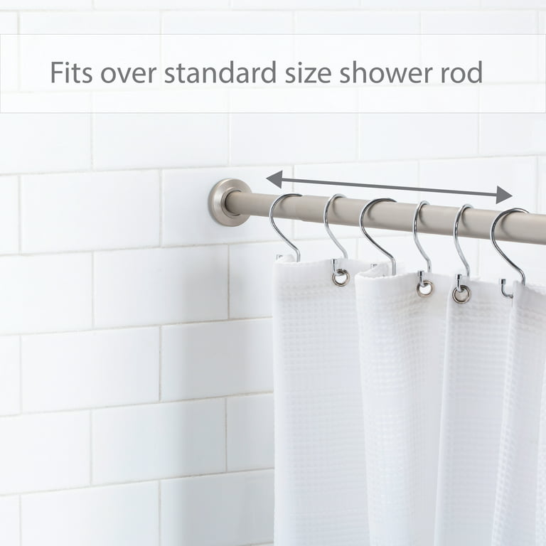 Bath Bliss 12 Pack S-Hook Shower Curtain Rings - Chrome