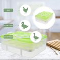 thumbnail image 2 of 32 Grid Egg Storage Box Egg Holder for Refrigerator Deviled Egg Tray Carrier with Lid Clear Plastic Fridge Egg Storage Container Green, 2 of 8