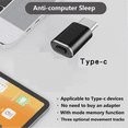 thumbnail image 1 of Type C Mouse Jiggler Undetectable Mouse Mover USB C Mouse Black, 1 of 6