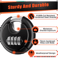 thumbnail image 2 of 4 Digit Combination Disc Padlock with Hardened Steel Shackle Combo Lock for Sheds, Storage Unit, School Gym Locker, 2 of 5