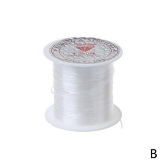 20 Yards Clear Invisible Craft Nylon Thread 0.6mm Monofilament Fishing Line  Bead String Cord for Gemstone Jewelry DIY Making Bracelet Hanging