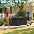 thumbnail image 2 of Seizeen 130GAL Outdoor Storage Box for Patio & Garden, Large Resin Deck Box w/ 2 Handles & Metal Hydraulic, Black, 2 of 8