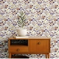 thumbnail image 2 of S4Sassy Removable Nature-Inspired Waterproof Wall Wrap, Textured Finish Wallcover, Mini Floral Contact Paper For Walls, Cabinets, Dresser, Self Adhesive Vinyl Wallpaper Roll - Brown (25"X 120"), 2 of 8