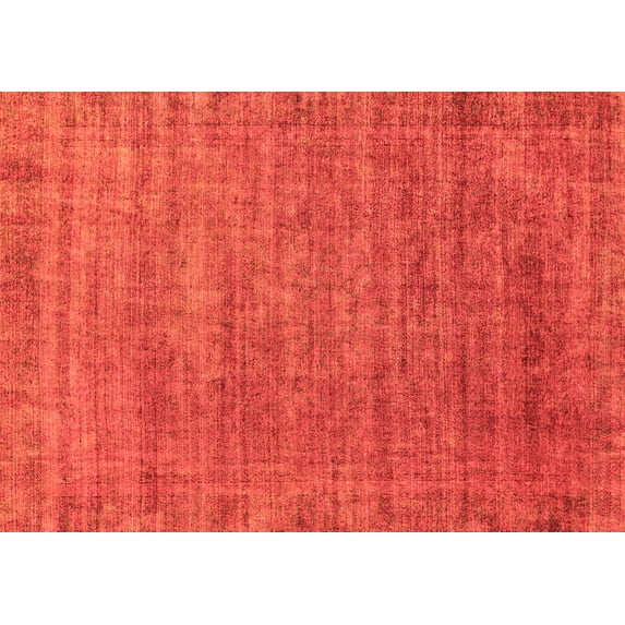 Ahgly Company Indoor Rectangle Abstract Orange Modern Area Rugs, 2' x 4'