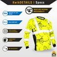 thumbnail image 5 of KwikSafety (Charlotte, NC) UNCLE WILLY'S WALL Long Sleeve Safety Shirt (w/POCKET) Class 3 ANSI OSHA Custom High Visibility Reflective Tape Construction Security Work Clothing Men | Yellow Black Small, 5 of 7