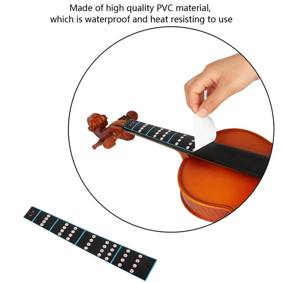 Kritne Violin Fingerboard Sticker, 4/4 Violin Sticker,Removable 4/4 Violin Fiddle Finger Fingerboard Fretboard Sticker for Beginners Practice