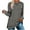 Dark Gray, variant on LEAVINGSUO Long Sleeve T-Shirt Women's Fashion Color Sweater Round Neck Long Sleeve Split