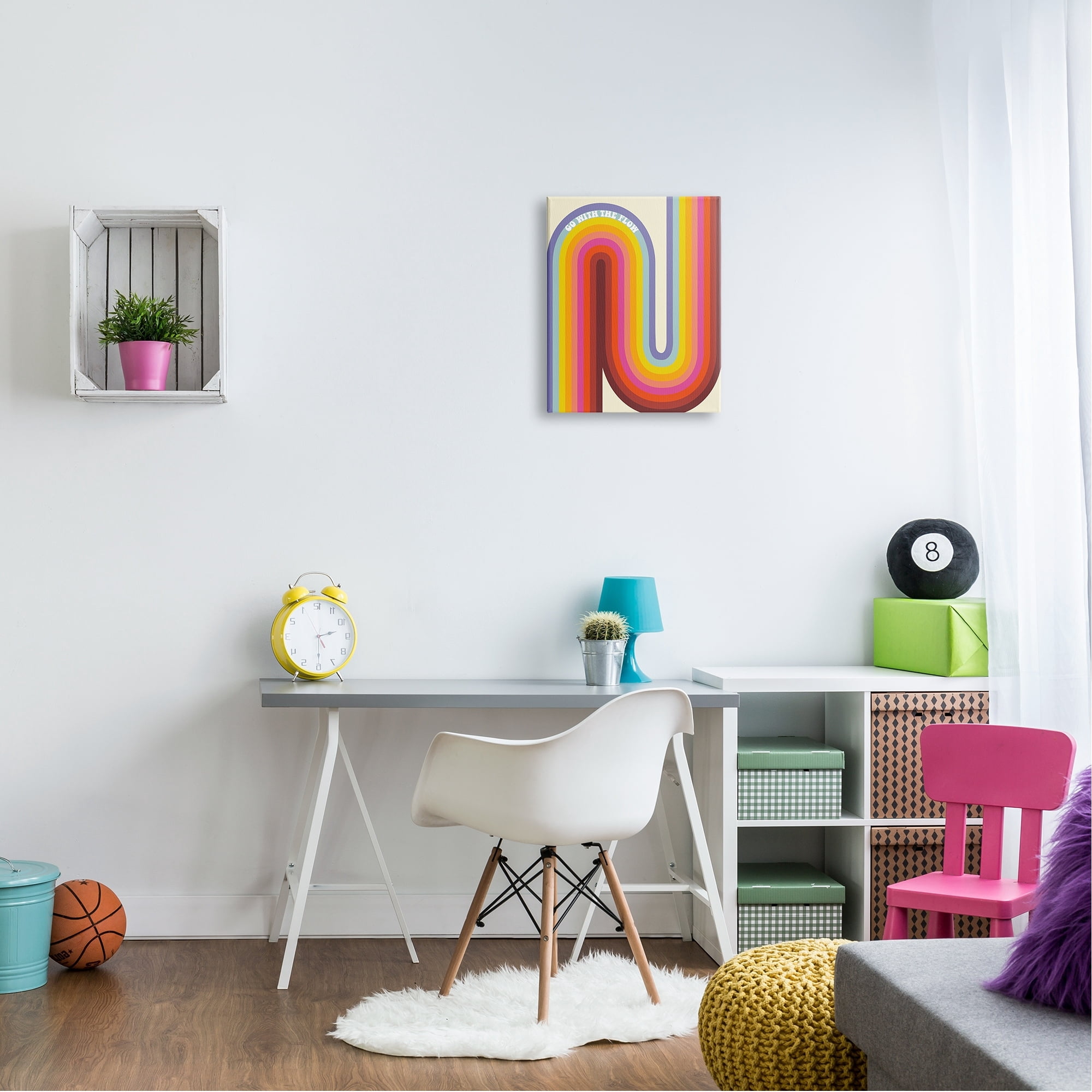 Stupell Industries Go With The Flow Fluid Rainbow Stripes Pattern Canvas Wall Art, 30 x 40, Design by Anna Whitham