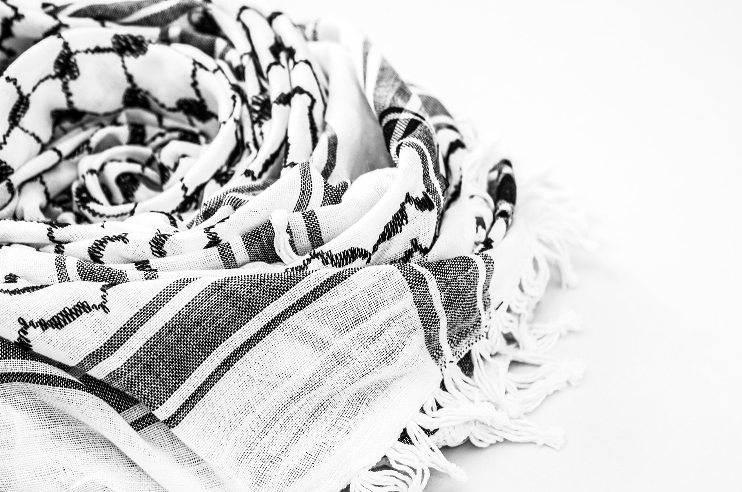 Hirbawi Premium Arabic Scarf 100% Cotton Shemagh Keffiyeh 47x47 Arab Scarf Made in Palestine 