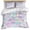 Green, variant on 3 Piece Pruple Yellow Blue Duvet Cover Set Queen Size, Microfiber Comforter/Quilt Cover with Corner Ties and 2 Pillowcases, Modern Abstract Art Watercolor All Season Soft Bedding with Zipper Closure