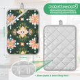 thumbnail image 6 of Yayeee Pot Holders Kitchen Heat Resistant with Pockets 7"x9.8" Cotton Oven Cooking Hot Pads, Pink Geometric Flowers, 6 of 7