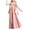 Pink, variant on Fesfesfes Women Dress Zipper Off Shoulder Sleeveless Dress Round Neck Princess Dress Mini Dress Under $10