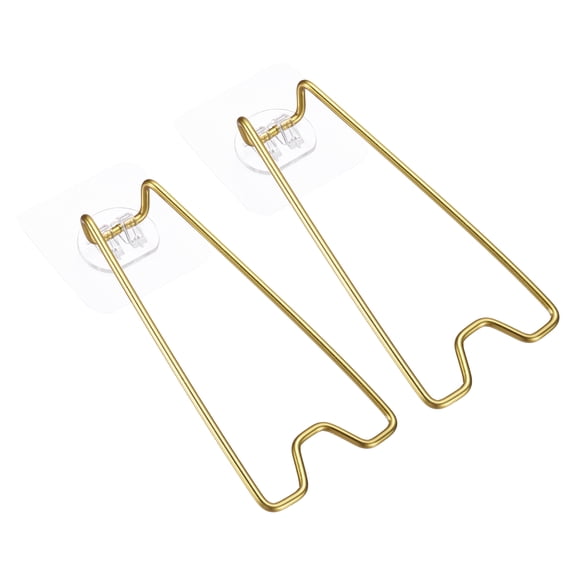 Uxcell 5.1" Adhesive Easel Back, 2 Pcs Metal Picture Frame Back Stand Photo Frame Easel Back Support for Crafts Art Frames Supplies Paintings Display, Gold