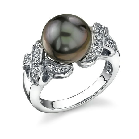 10 Mm Pearl Ring - 10mm Tahitian Cultured Pearl Lisa Ring