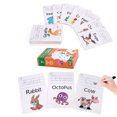 thumbnail image 1 of Dry Erase Alphabet , Number , Animal and Math Flash Cards - Write and Wipe Laminated ABC Letter Tracing Practice Card for Kindergarten (30 Flashcards with 1Pen and 1Wiping Cloth), 1 of 6