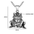 thumbnail image 6 of PikaLF Toad Necklace for Men, Hip Hop Frog Necklace, Norse Viking Toad Pendant Necklace with 23.6"Chain, Stainless Steel Punk Rock Frog Pendant, Vintage Animal Frog Necklace Jewelry Gift for Men, 6 of 6
