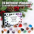 thumbnail image 2 of Calendario de Adviento de Navidad, caja de regalo sorpresa de mineral de cuenta regresiva de 24 días, regalo de Navidad para niños, juego de juguetes de colección de piedra de cristal, 2 of 4