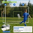 thumbnail image 2 of Slsy 10'x6.5' Sports Soccer Rebounder,2 IN 1 Galvanized steel pipe Soccer Goal for Backyard,5 Adjustable Angles,Soccer Gifts,Perfect for Backyard Practice and Training, 2 of 10