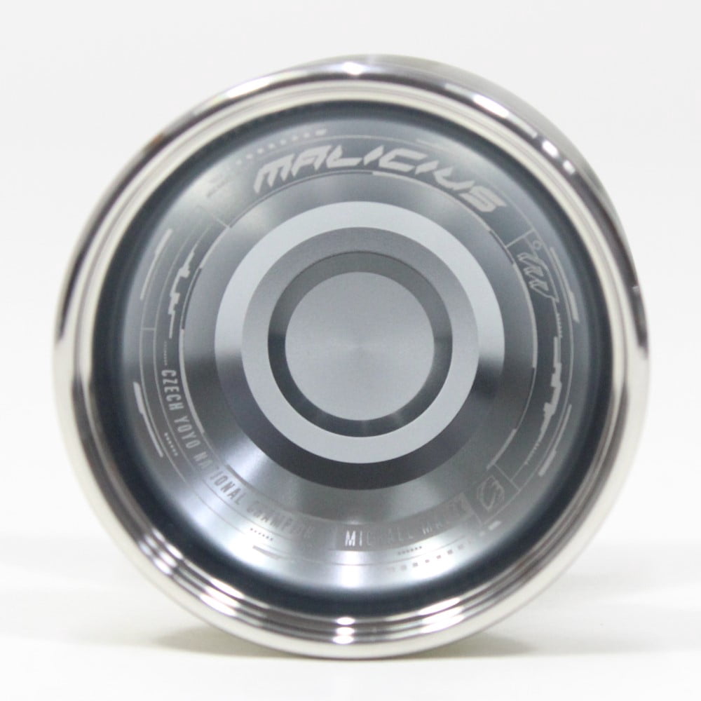 C3yoyodesign Malicius Yo-Yo - Bi-Metal - Michael Malík Signature YoYo (Shiny Steel Gray Face Matte Olive Green Profile / Silver Rim)