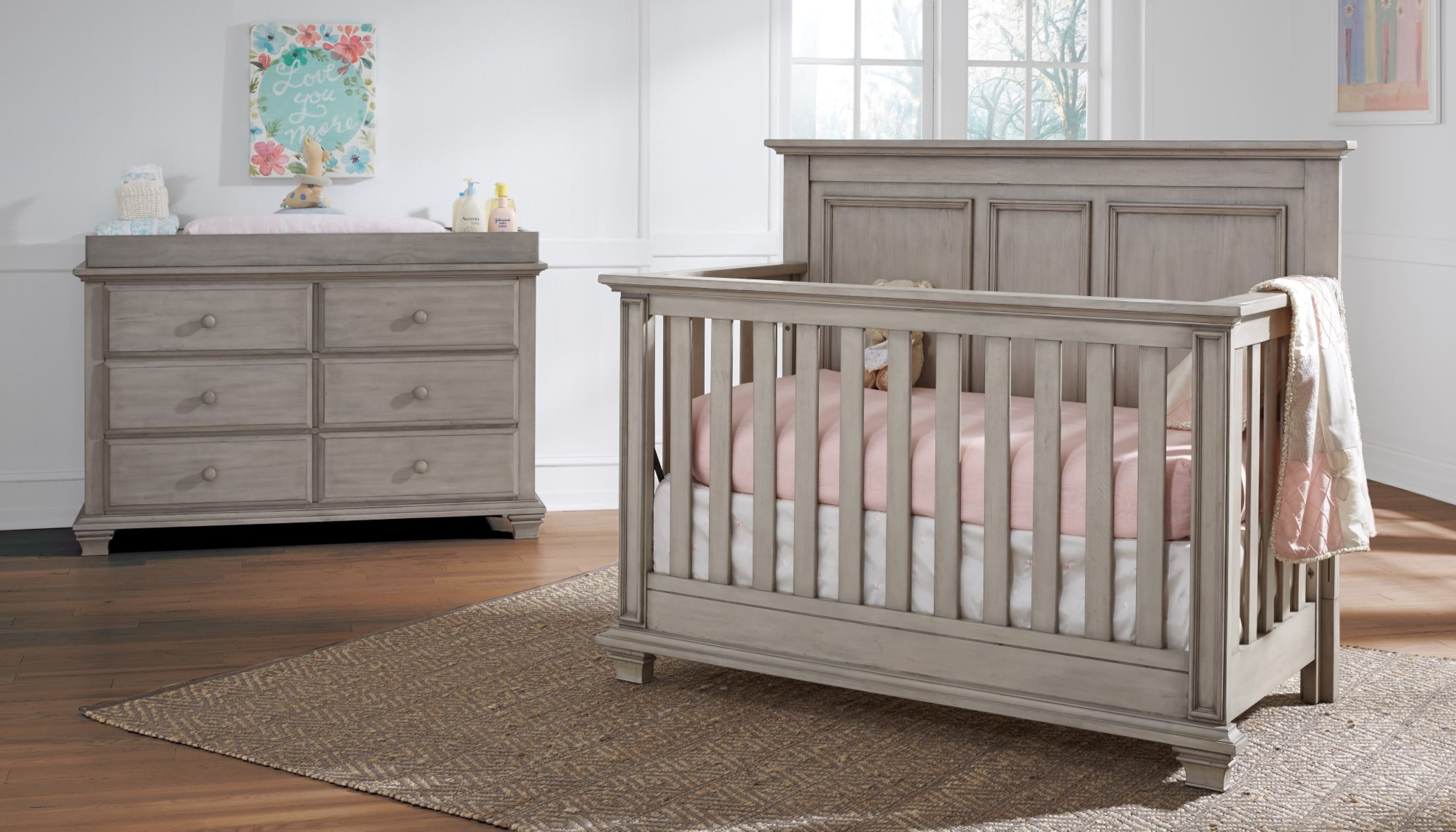 Oxford Baby Kenilworth Changing Topper, Stone Wash