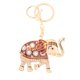 thumbnail image 1 of Llavero de lujo con diseño de elefante y sol de cristal dorado, 1 of 3