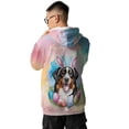 thumbnail image 5 of Happy Easter Bernese Mountain Dog with Bunny Ear Headband and Flowers All Over Print 3D Hoodie Unisex Merch Hoodies Berner Lover Gifts - 13001, 5 of 6