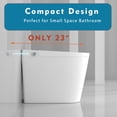 thumbnail image 2 of Winzo 23" Compact Smart Toilet with Bidet Seat Built-in For Small Bathroom, Auto Flush, LED Night Light,Heated Bidet with Warm Air Drying (White with White panel), 2 of 6