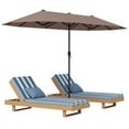 thumbnail image 1 of Gymax 13 FT Double-sided Patio Umbrella Outdoor Large Twin Size Umbrella Coffee, 1 of 10