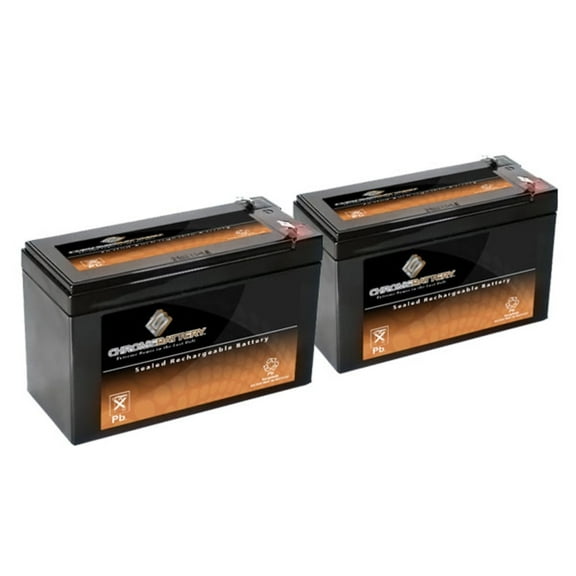 Chrome Battery 12V (12 Volts) 7.6Ah SLA Battery replaces Gp1272 Np7-12 Bp7-12 Ps-1270 Ub1280 Cy0112 (2 Pack)