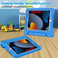 thumbnail image 4 of SUPNICE Kids Case with Screen Protector for iPad 10.2 Inch 2021/2020/2019 (9th/8th/7th Generation), Shockproof Convertible Handle Stand iPad 10.2 Case for Kids, Blue, 4 of 8