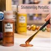 FolkArt Metallic Acrylic Craft Paint, Metallic Finish, Rose Gold, 2 fl oz