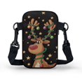 thumbnail image 2 of HELLHERO Christmas Reindeer Pattern Women Adjustable Shoulder Strap Small Crossbody Purse Polyester for Adults, 2 of 7