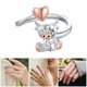 thumbnail image 1 of Anillo ajustable con diseño de vaca, accesorio de moda de alta gama para mujer y niña, ideal para regalo, 1 of 8
