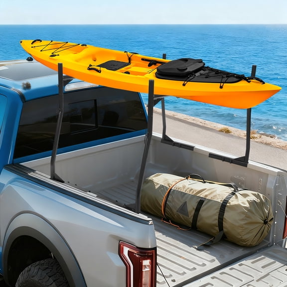 YIYIBYUS Adjustabl Truck Rack 800lbs Capacity 46-71 in Width Pick-Up Truck Rack Trailer Rack Heavy Duty Steel Construction for Large Items