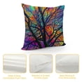 thumbnail image 4 of YINGXI  Colorful Watercolor Spring Life Tree Farmhouse Pillow Cover Decorative Square Throw Pillow Cover for Sofa Couch Decoratio 24x24in, 4 of 5
