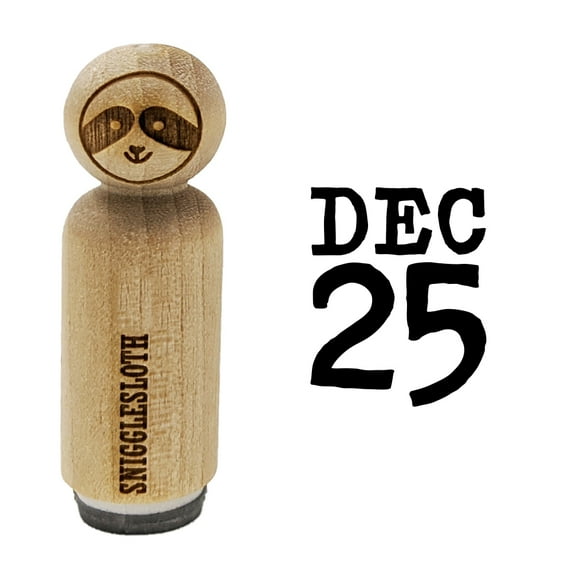 December 25 Christmas Stacked Rubber Stamp for Scrapbooking Crafting Stamping - Mini 1/2 Inch