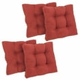 thumbnail image 1 of 19-inch Squared Microsuede Tufted Dining Chair Cushion (Set of Four), 1 of 2