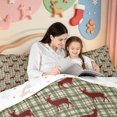 thumbnail image 5 of Manfei Country Buffalo Plaid Christmas 7 Pieces Full Size Bedding Sets,Rustic Gingerbread Man Full Size Bed in a Bag,Xmas Reversible, 5 of 7