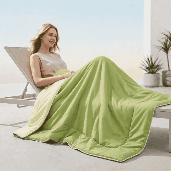 EASTSORA Cooling Comforter, Summer Blanket Queen Size 90" x 90", Reversible Comforter
